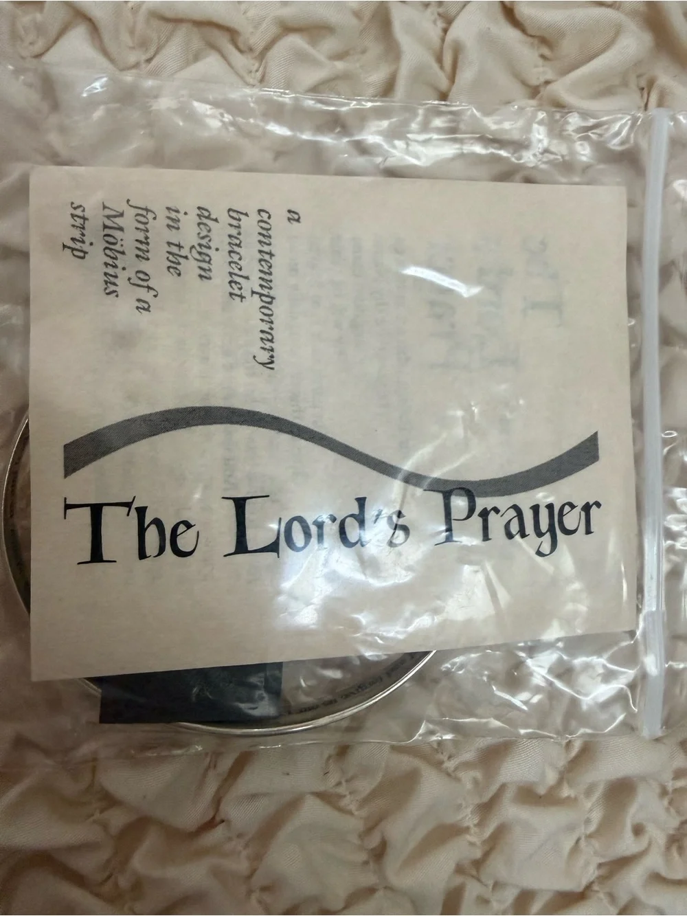 Lord's Prayer in English King James Version (The Our Father) - Mobius Bracelet